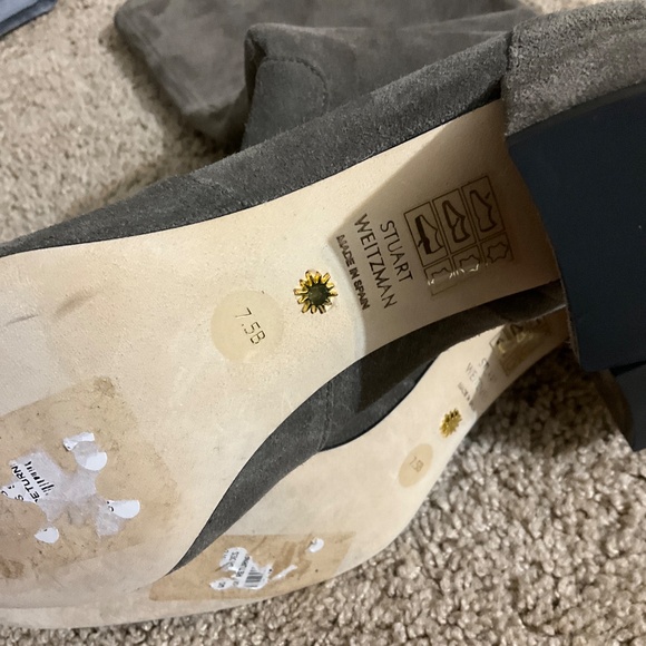 STUART WEITZMAN Yuliana 60 Knee-high Zip Boot In Charcoal - Picture 9 of 9